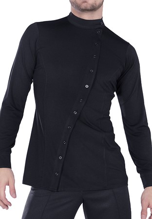 Maly Mens Diagonal Bottoned Shirt MF192202-Black