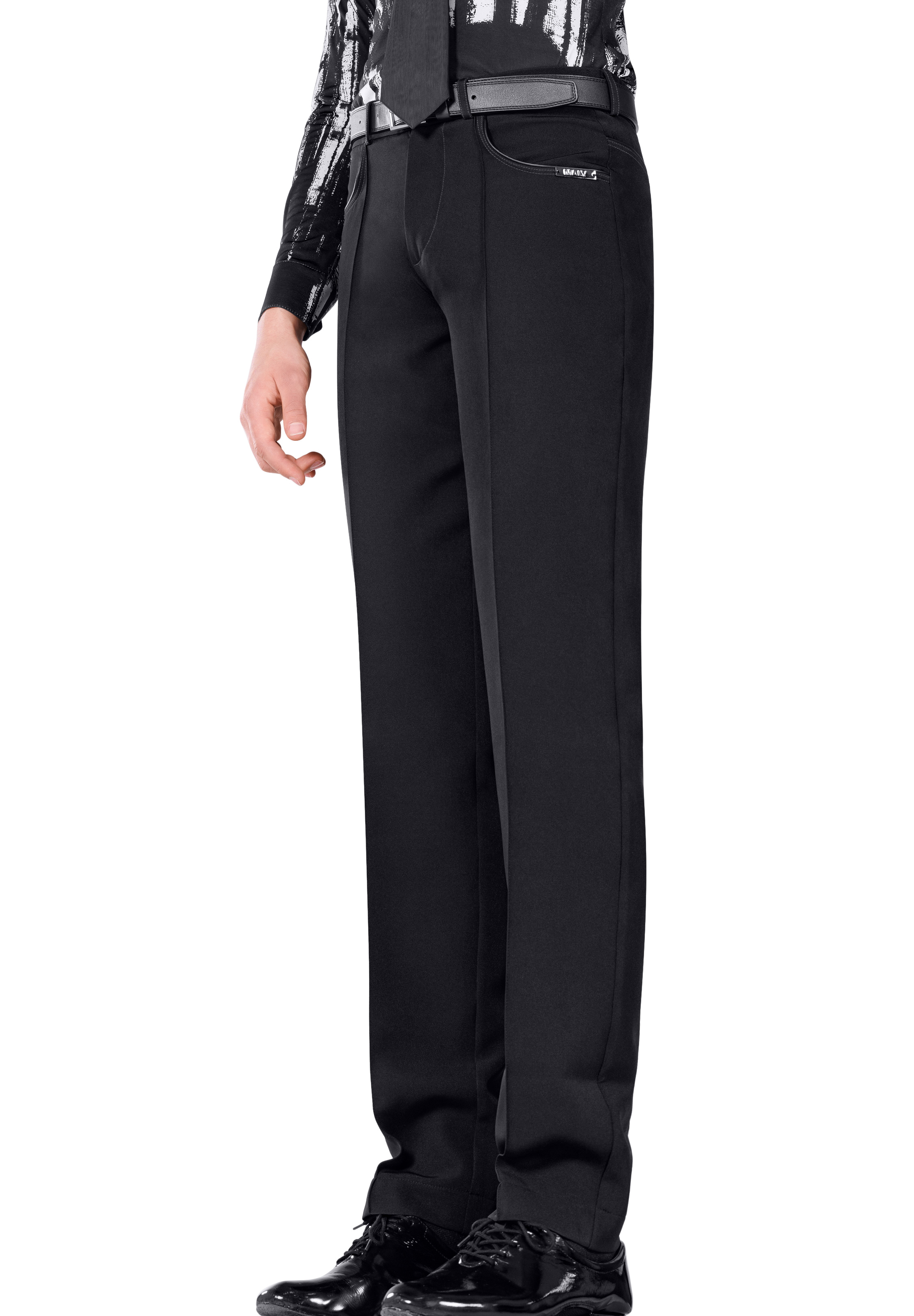 Maly Mens FABIO-2 Latin Trousers MF222401-Black