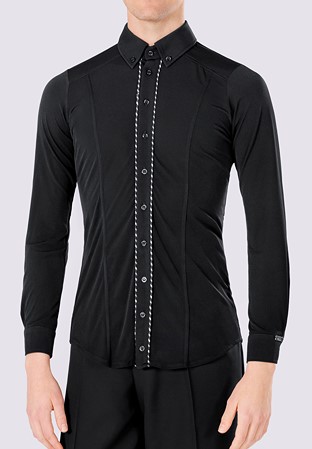  Maly Julian Mens Latin Shirt MF252201-Black
