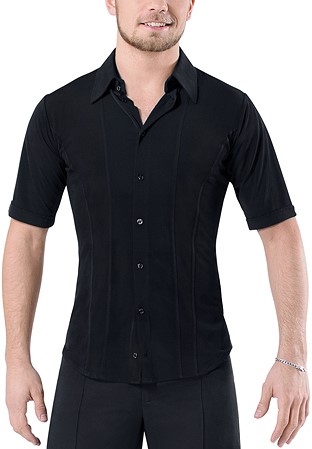Maly Mens Shirt with Short Sleeves MF72202-Black