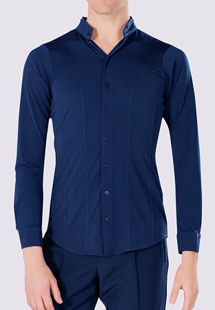 Maly Mens Leonardo Button Down Shirt JL232202-Blue