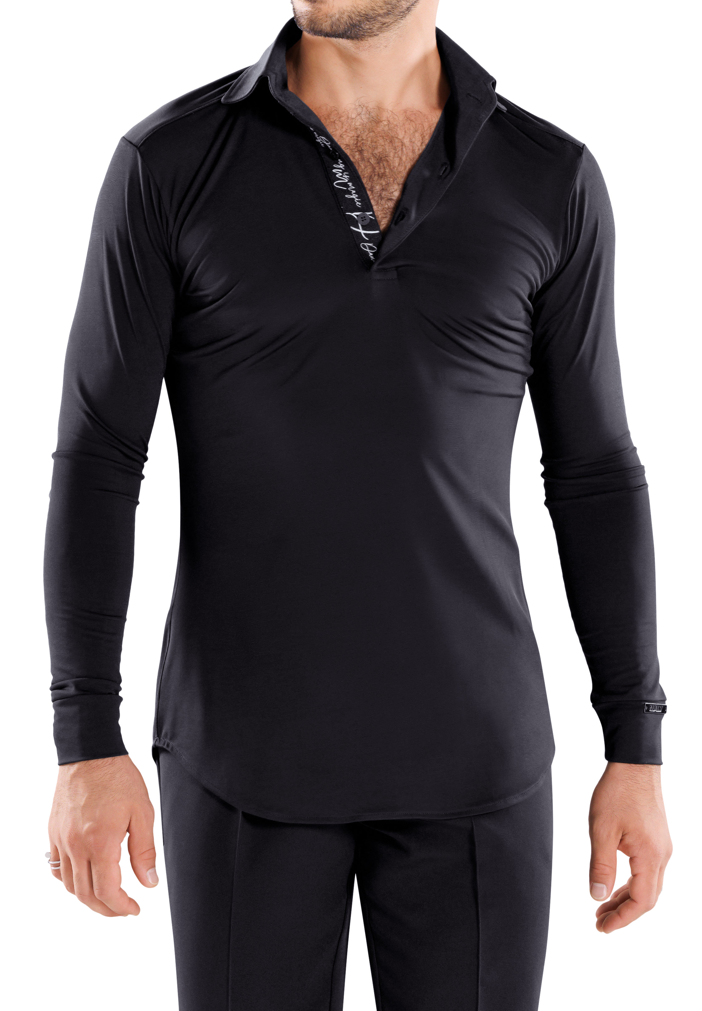 Maly Mens Mario Polo Shirt JL232201-Black