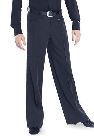 Maly Mens Piping Trim Practice Dance Trousers MF202402-Black