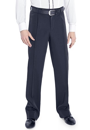 Maly Mens Pleated Ballroom Practice Pants MF202401-Black