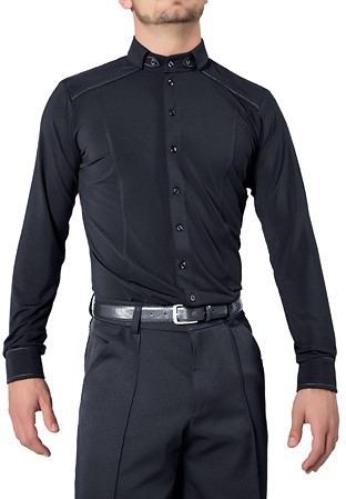Maly Mens Shirt With Contrast MF182201-Black
