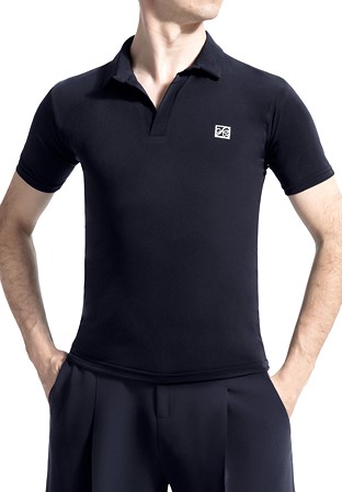 PopconAtelier Pointed Collar Short Sleeve Practice Shirt MT-008-Black