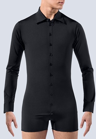 RS Atelier Mens Daniele Stretch Body Shirt-Black