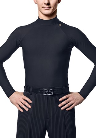 RS Atelier Mens David Half Turtleneck Long Sleeves Top-Black