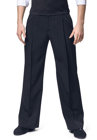 RS Atelier Mens Lorenzo Trendy Trousers-Black Stripe Black