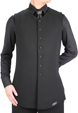 RS Atelier Mens Jonathan Ballroom Long Vest-Black
