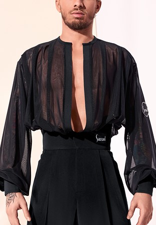 Sasuel Mens Latin Shirt Calvin-Black