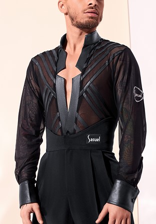 Sasuel Mens Latin Shirt Estaban-Black