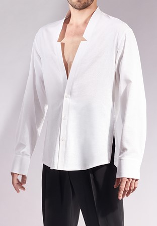 Sasuel Mens Linen Practice Shirt Ivan-White Linen