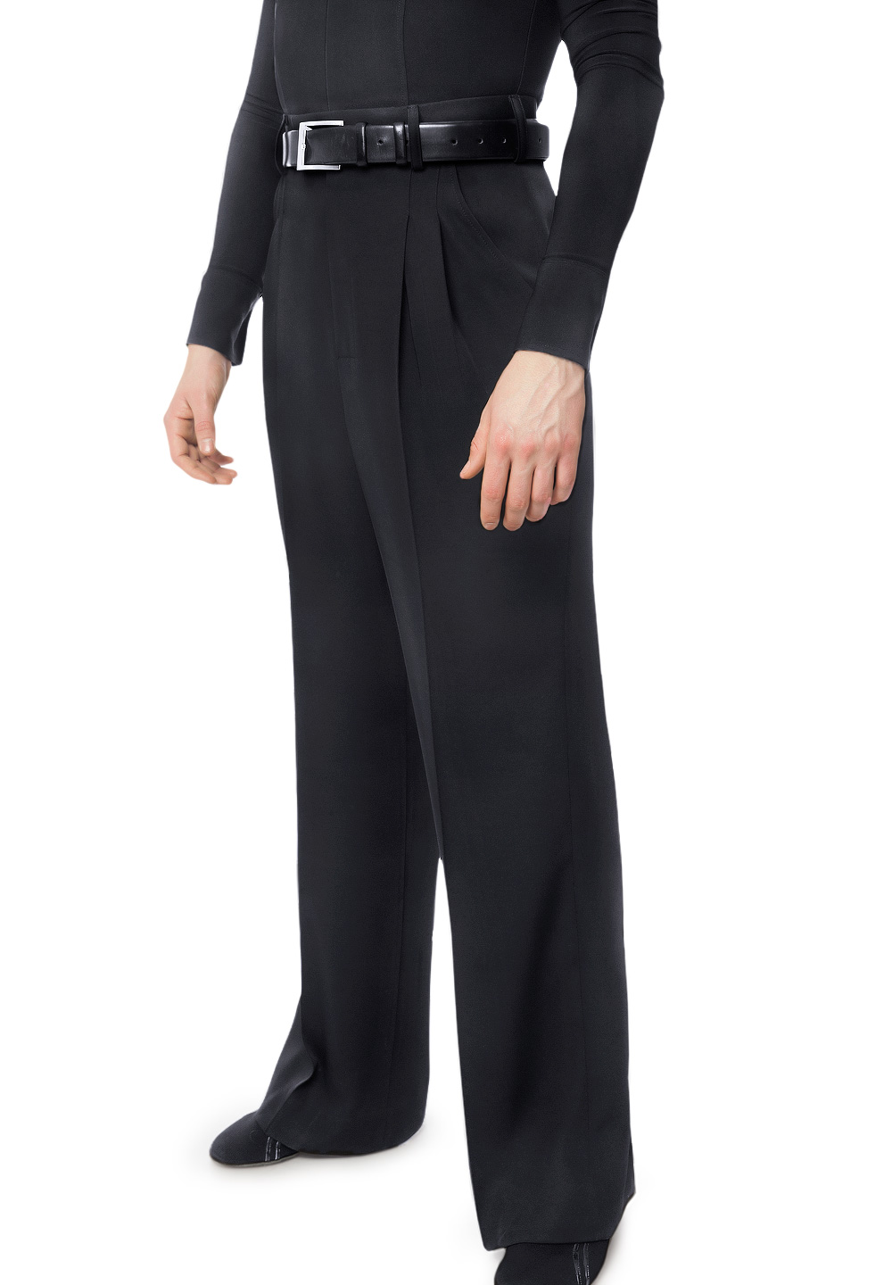 Sasuel Mens Practice Trousers w/ Pocket & Belt Loop-Black