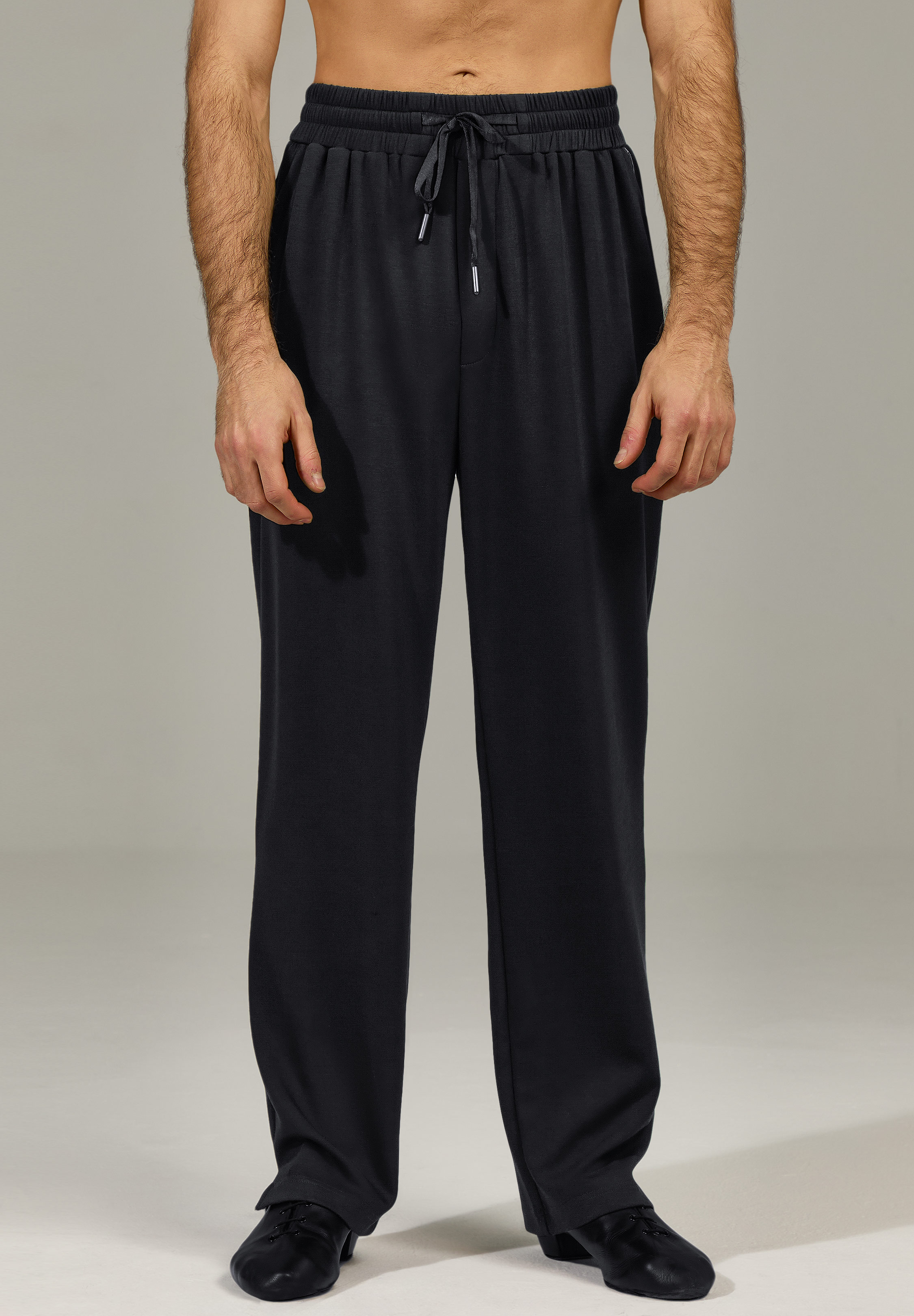 TDANCE Elastic Tie Front Pants BS-0055-Black