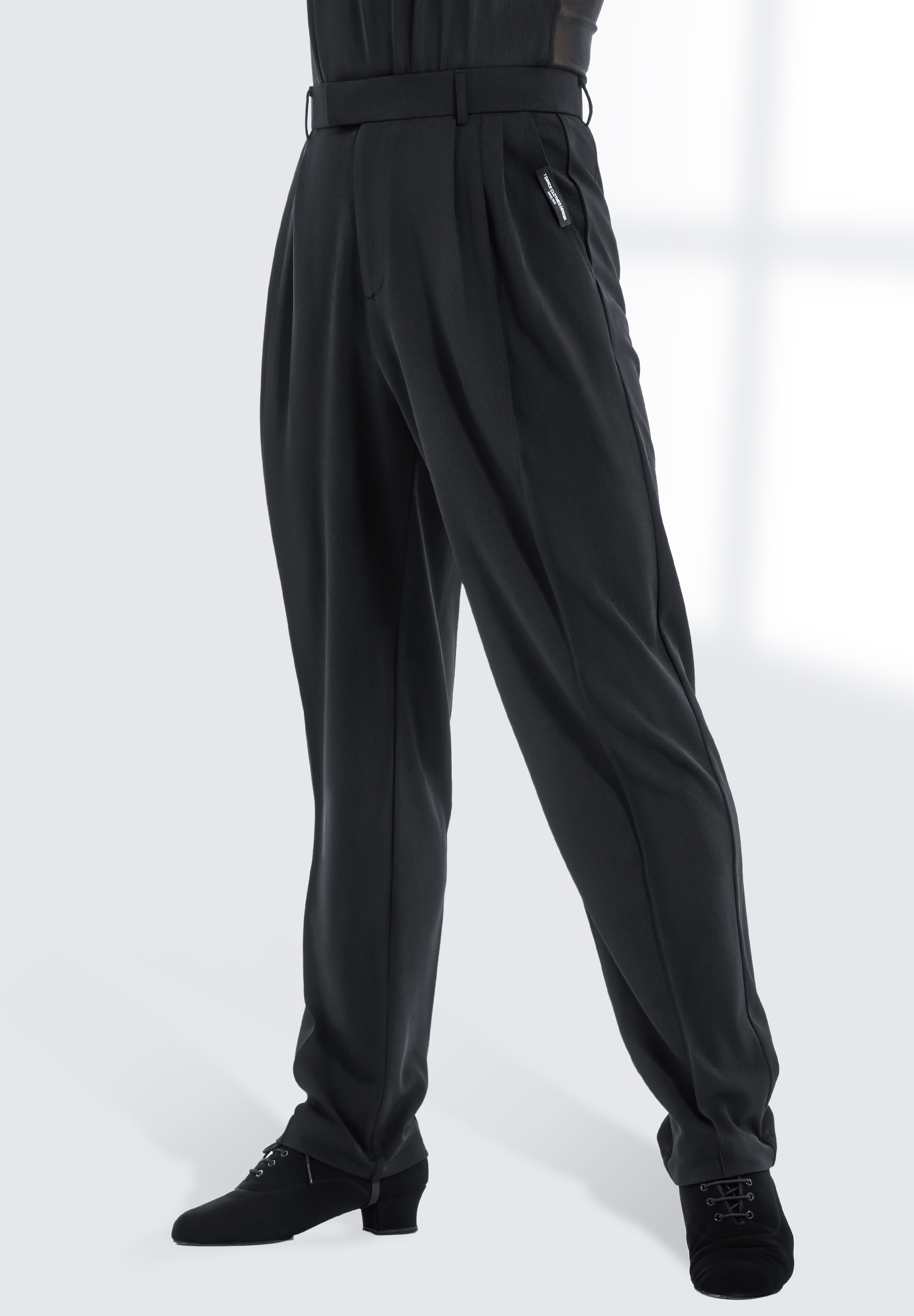 TDANCE Mens High Rise Dance Pants T-0023-Black