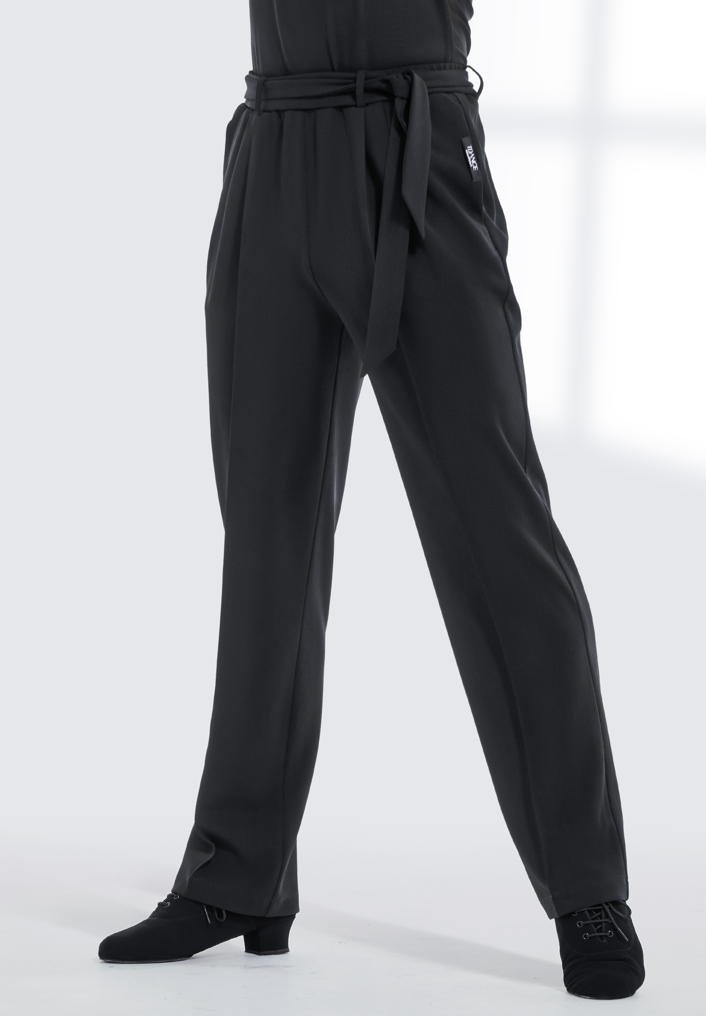 TDANCE Men’s Practice Tie Waist Trousers BK-0003-Black