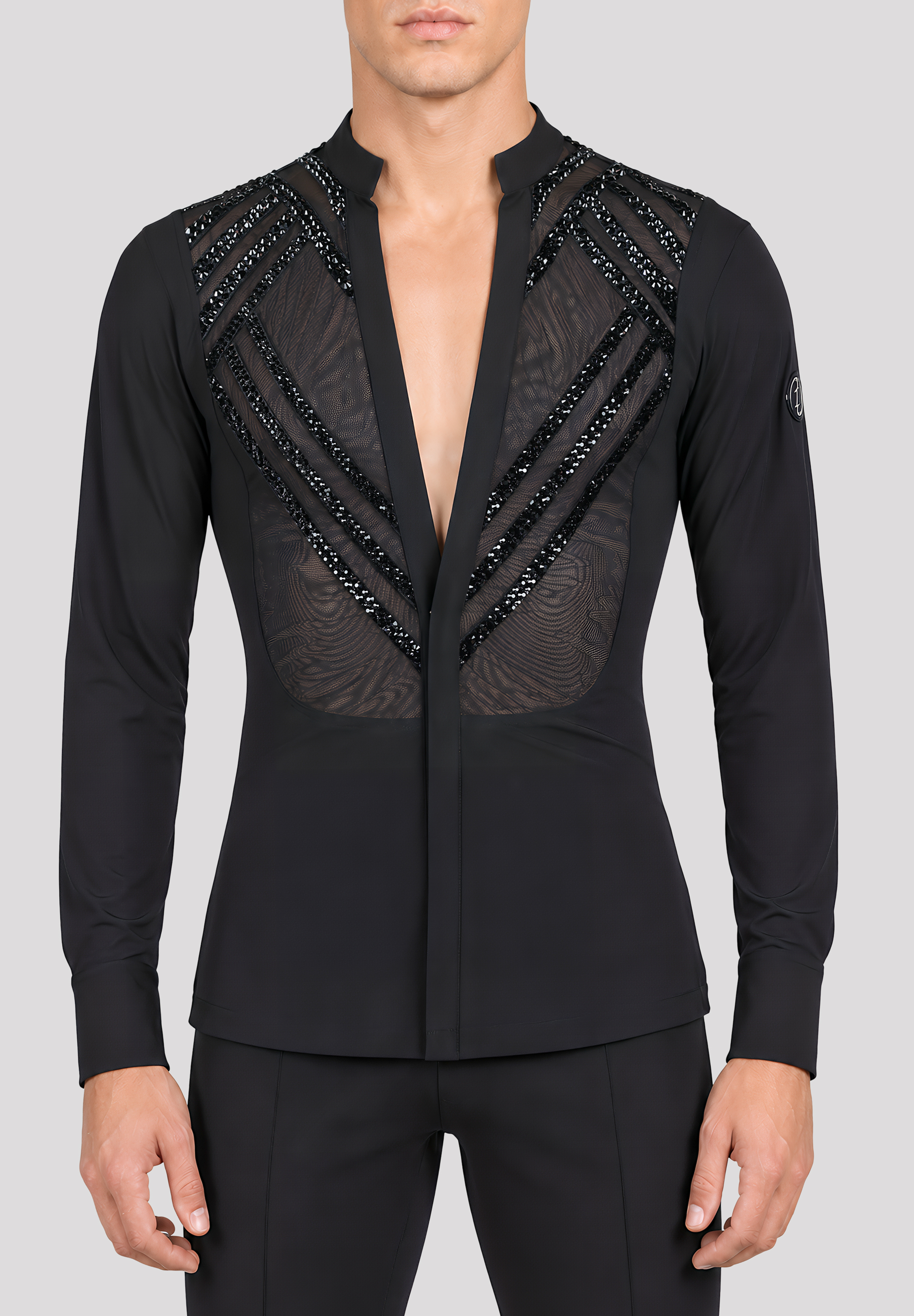 TDANCE Midnight Sheen Mens Shirt CN-0011-Black