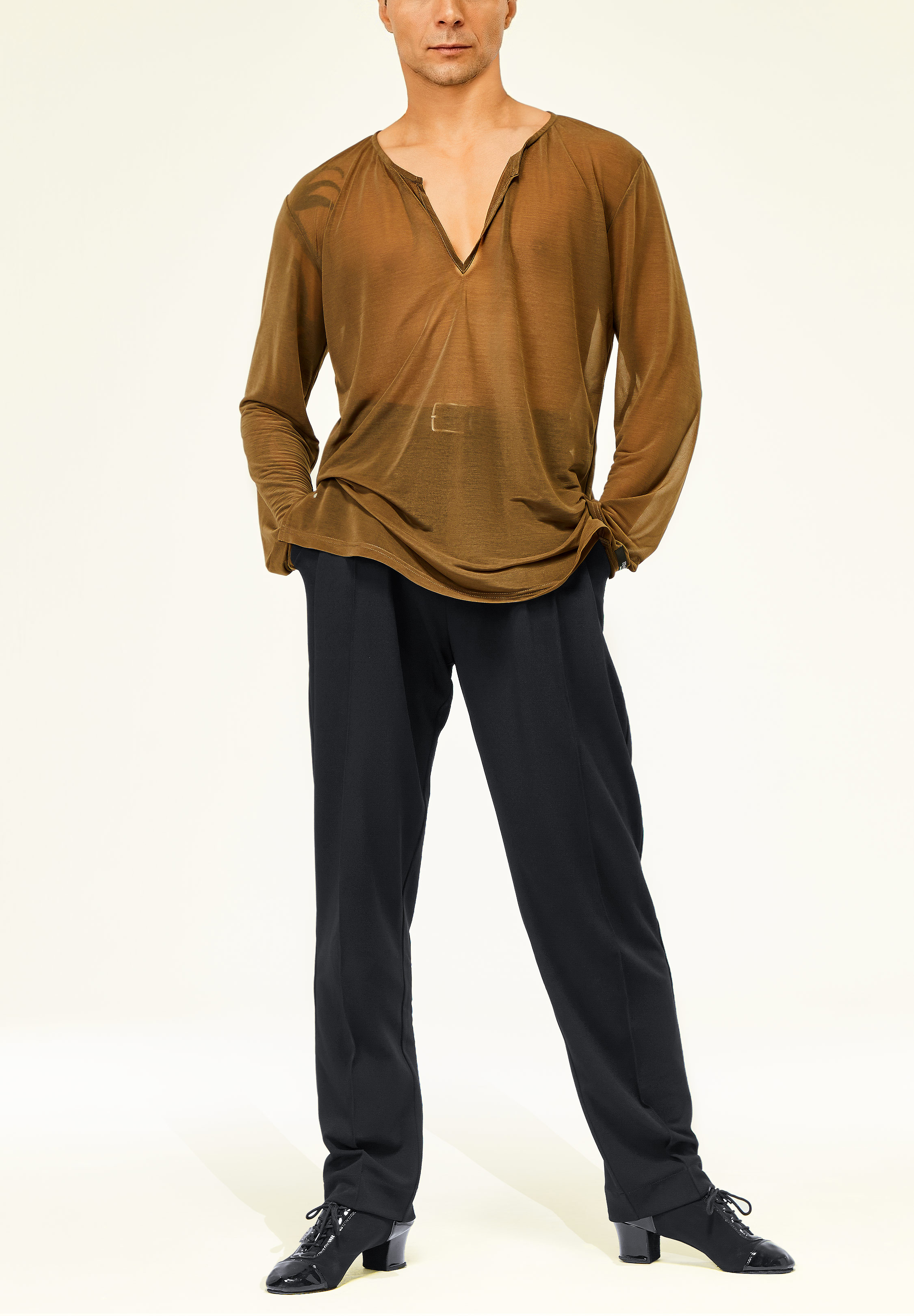TDANCE Sheer Side Slit Shirt BS-0002 | Dancewear