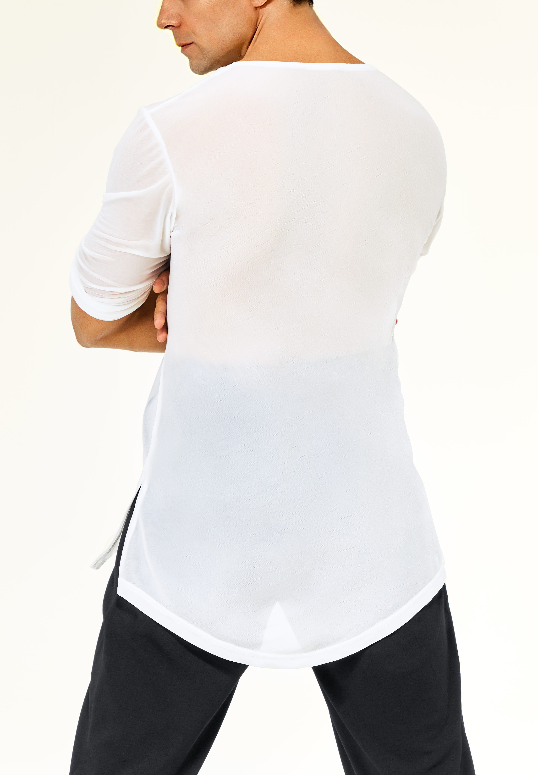 TDANCE Sheer Side Slit Shirt BS-0002 | Dancewear