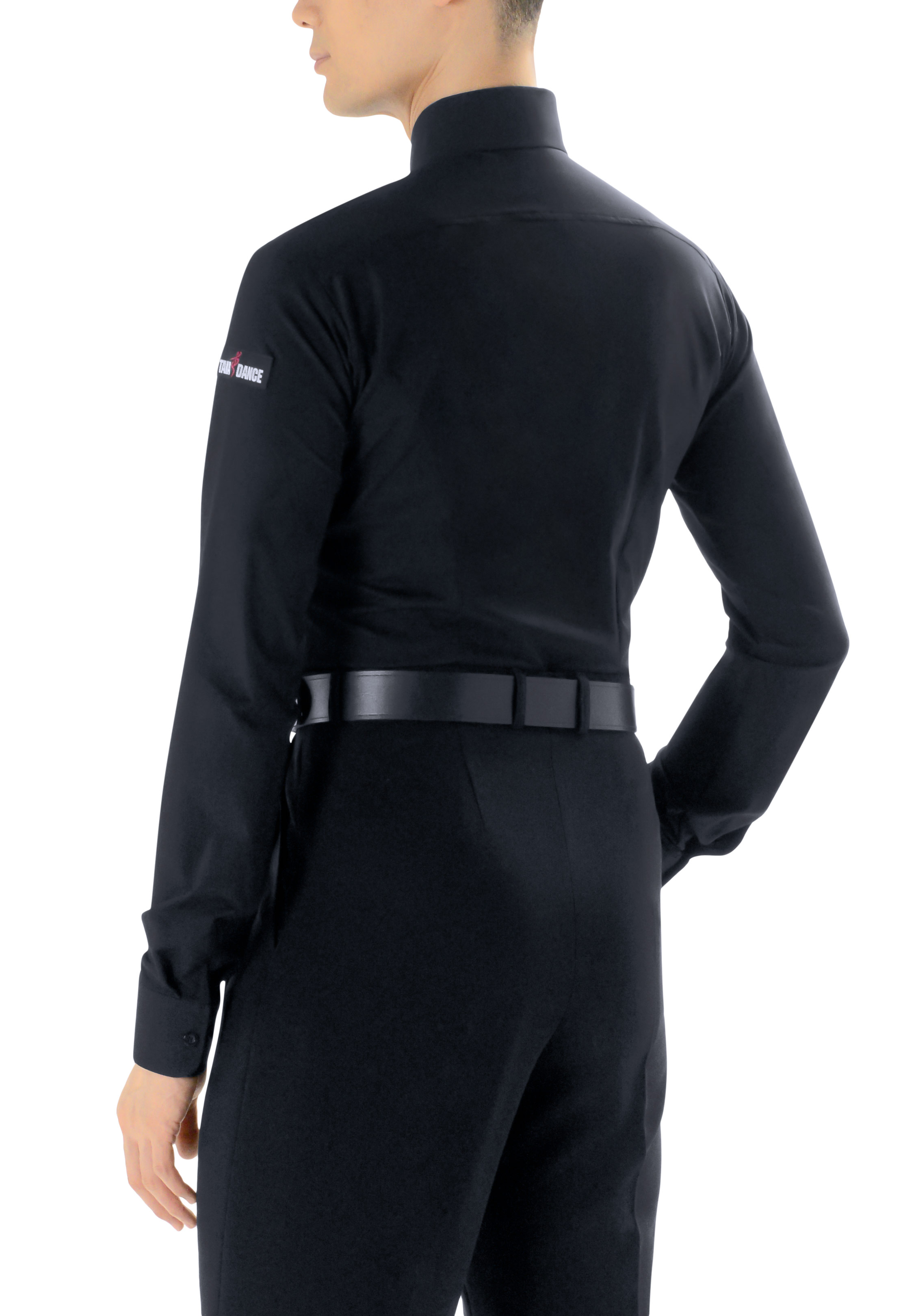 Pack of 2: RS Atelier Nero easy button stretch Ballroom Dance Shirt | Mens Ballroom Dance Bodysuit Shirt | Tailsuit Shirt | Stretch Ballroom Body Shirt For Ballroom DanceSport Competition main image 1