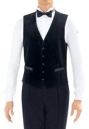 Taka Mens Ballroom Vest MV10V-Black/Velore
