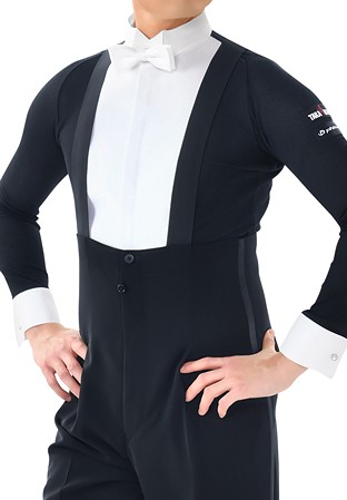 Taka Mens Mesh Body Standard Shirt MS281B-Black/White