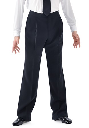 Taka Mens Tucked Ballroom Pants w/ Pockets MP89-Black