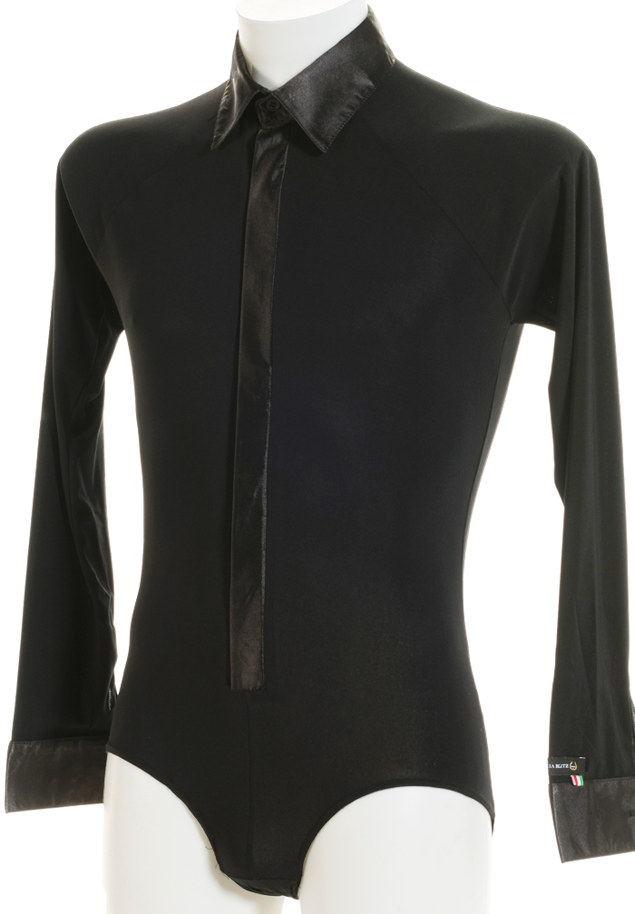 Victoria Blitz Mens Smooth Dance Shirt UOMO 012-Black