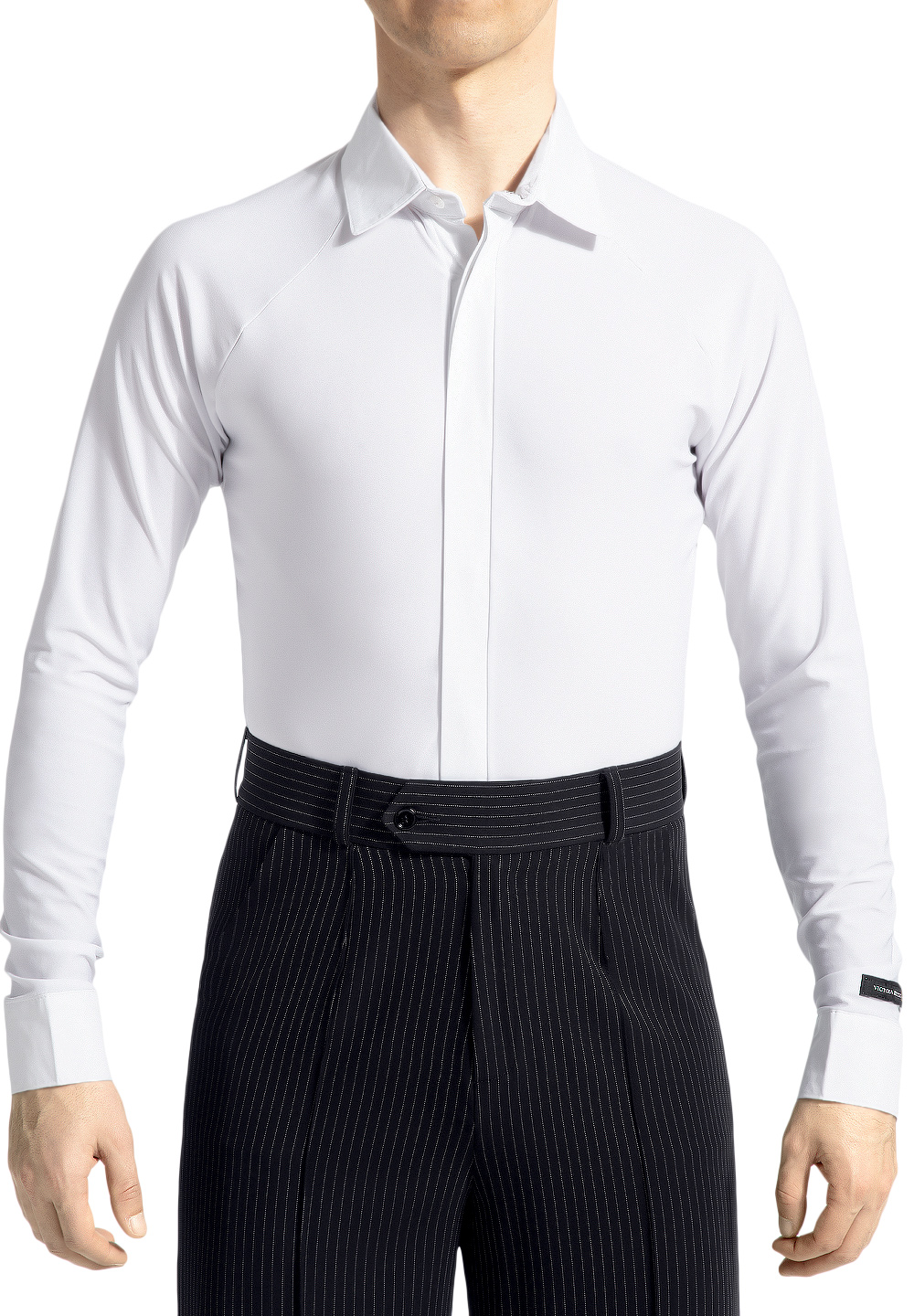 Victoria Blitz Mens Smooth Dance Shirt UOMO 012-White