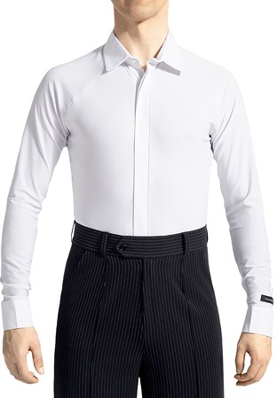Victoria Blitz Mens Smooth Dance Shirt UOMO 012-White