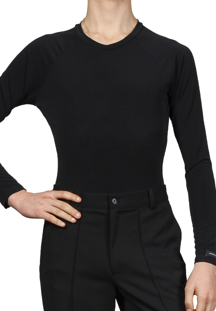 Victoria Blitz Mens V-neck Latin Body UOMO 005B-Black