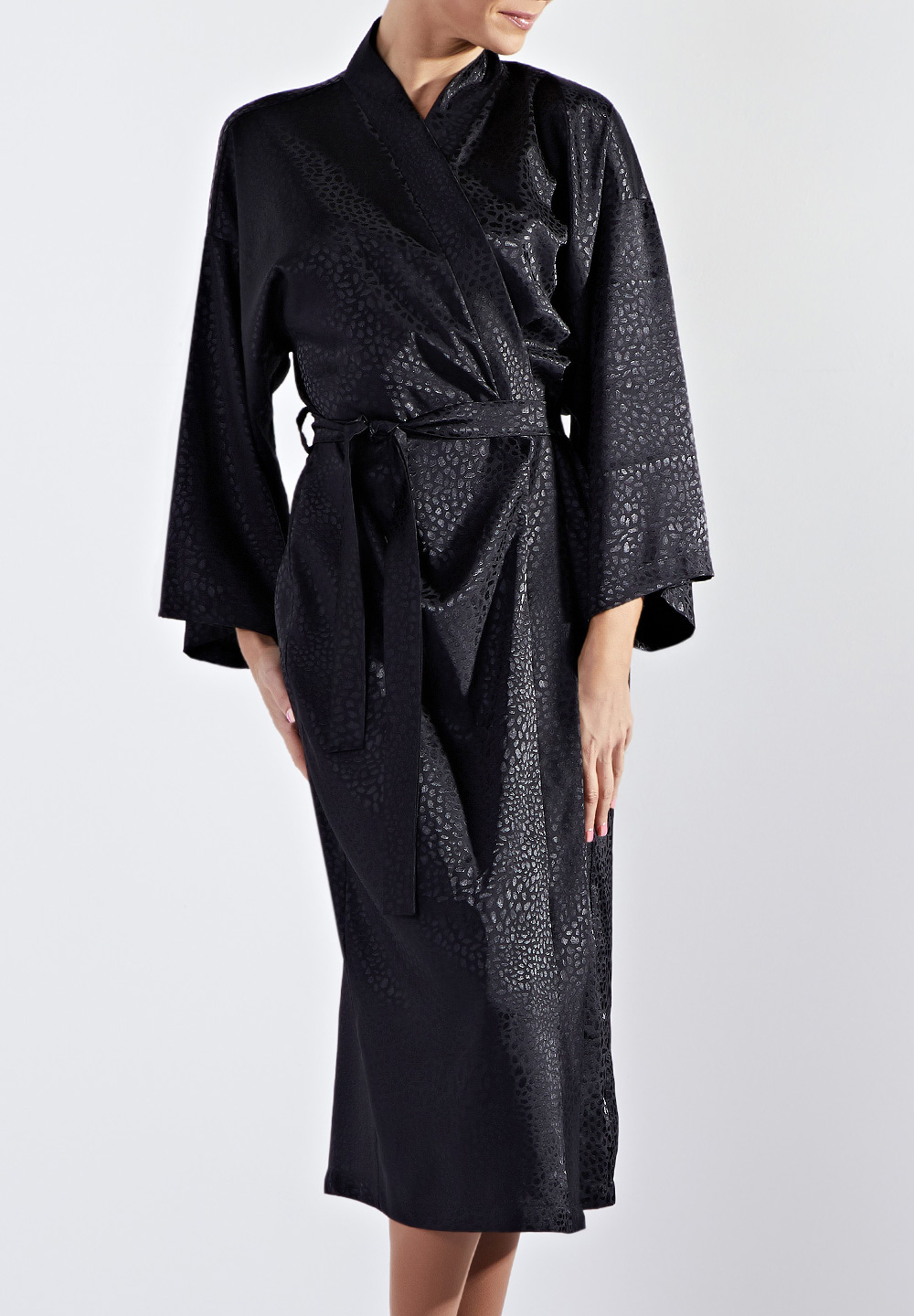Chrisanne Clover Womens Dance Kimono-Black