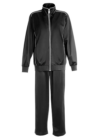 Freed of London Mens Tricot Tracksuit-Black