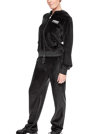 Freed of London Womens Velour Tracksuit-Black