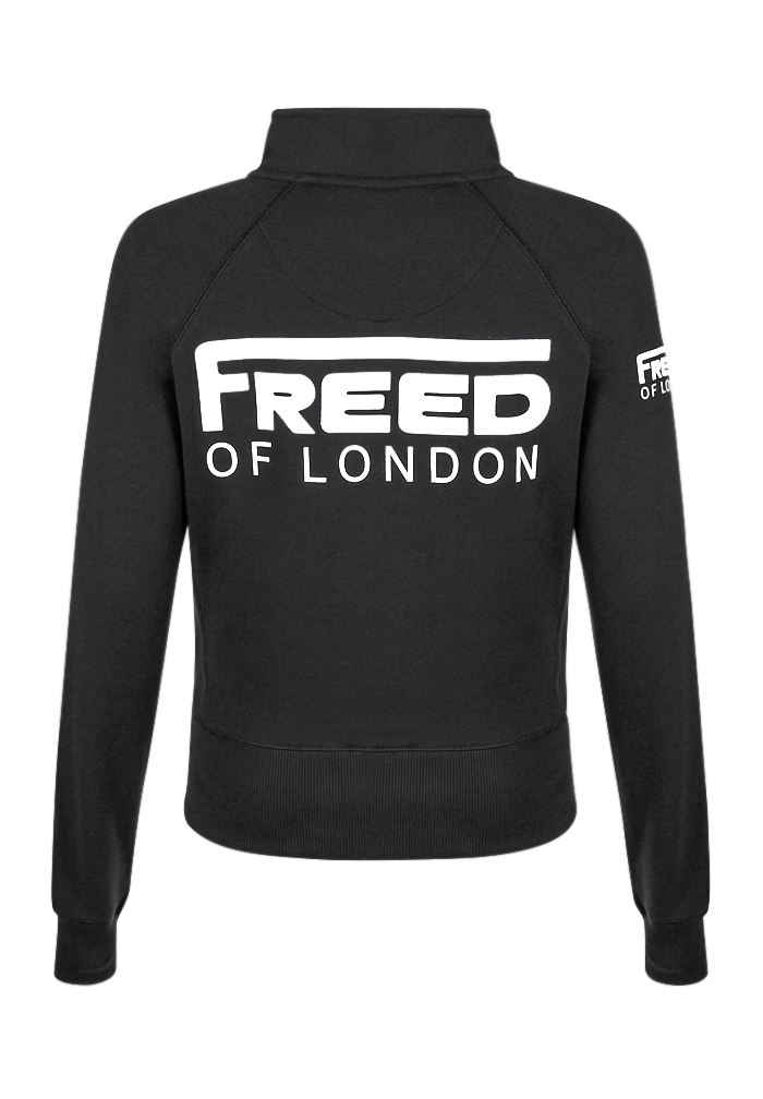 Freed of London Unisex Zip Up Sweatshirt-Black