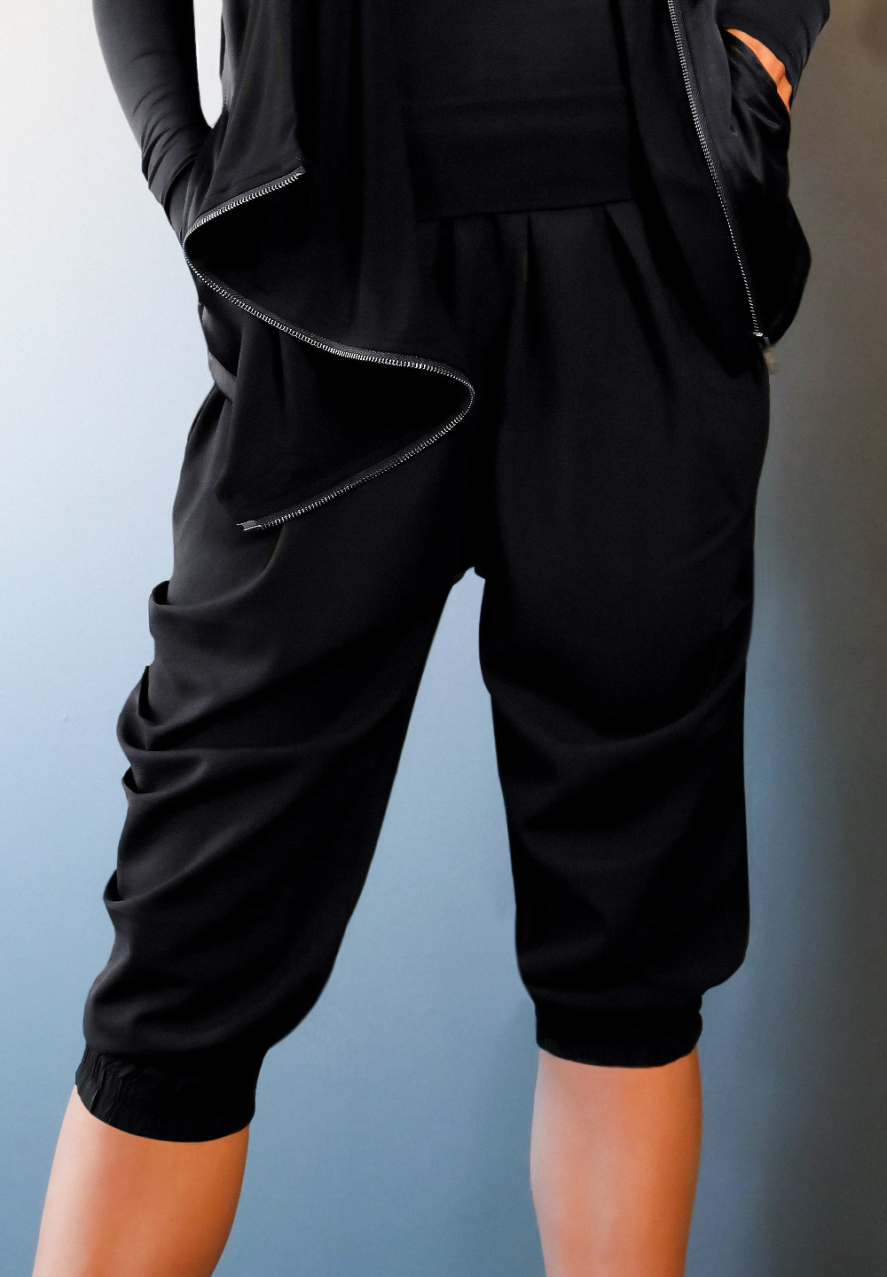 Je Dor 3/4 Length Active Pants B6017-Black