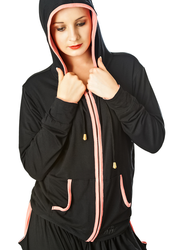 Je Dor Reversible Active Jacket A5972-Black/Pink