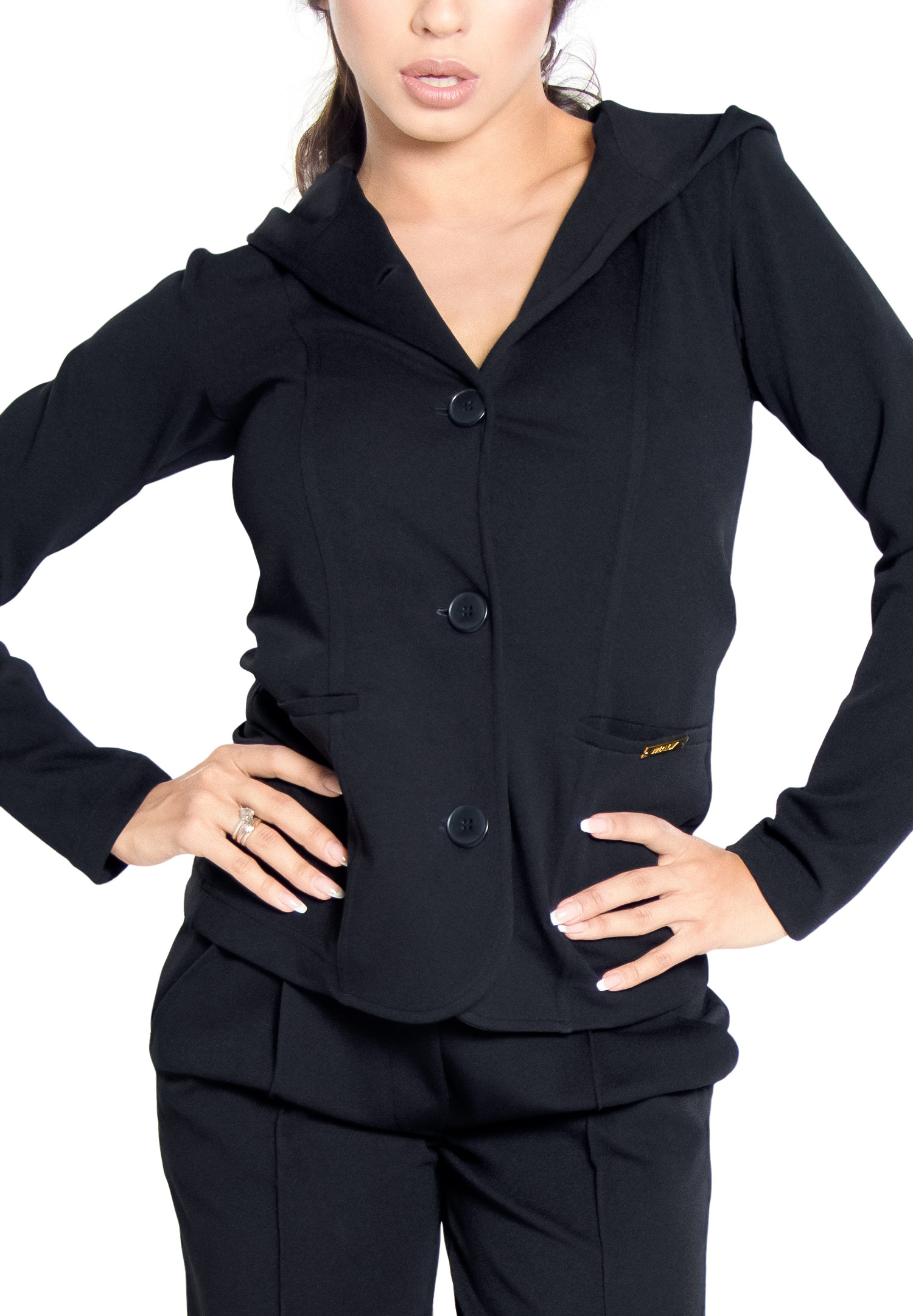 Maly Hooded Jacket For Training SP201302-Black