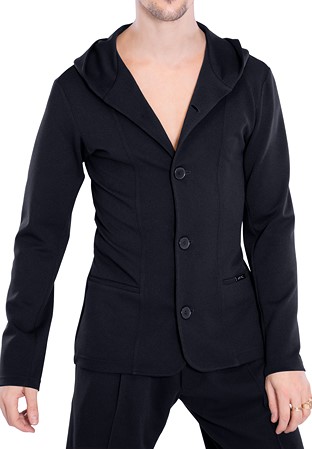 Maly Mens Hooded Jacket For Dance SP202302-Black