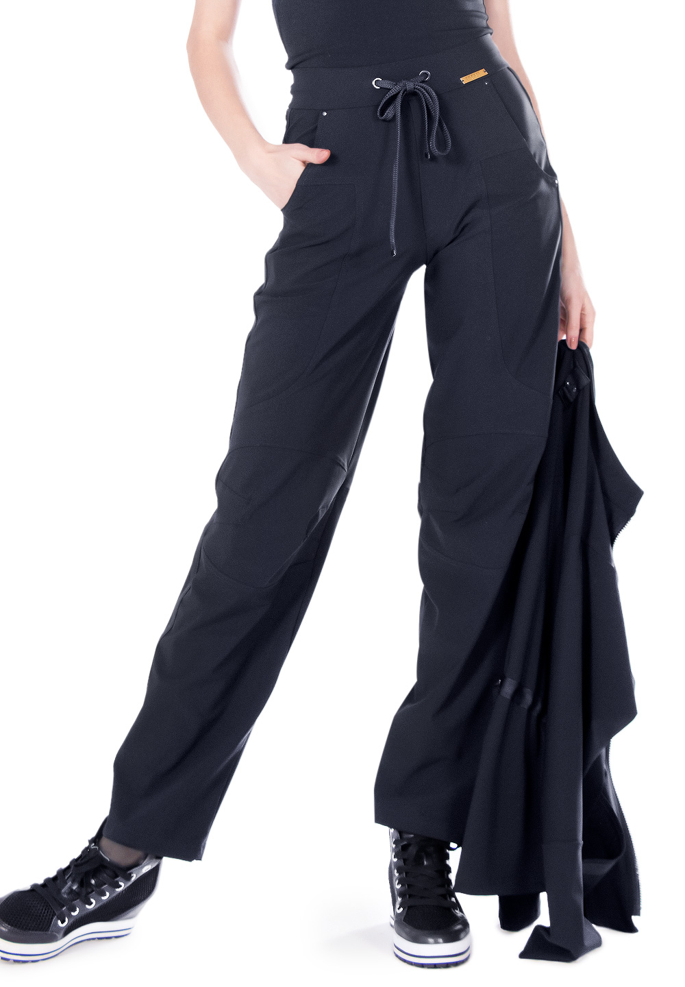 Maly Sports Couture Ladies Drawstring Pants SP191402-Black