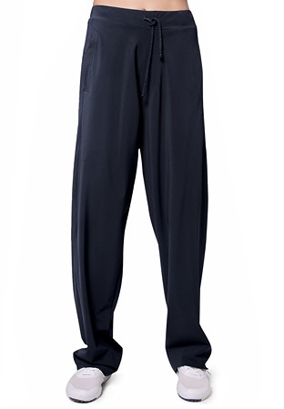 Maly Womens Pants With Piping Trim LC182401-Black