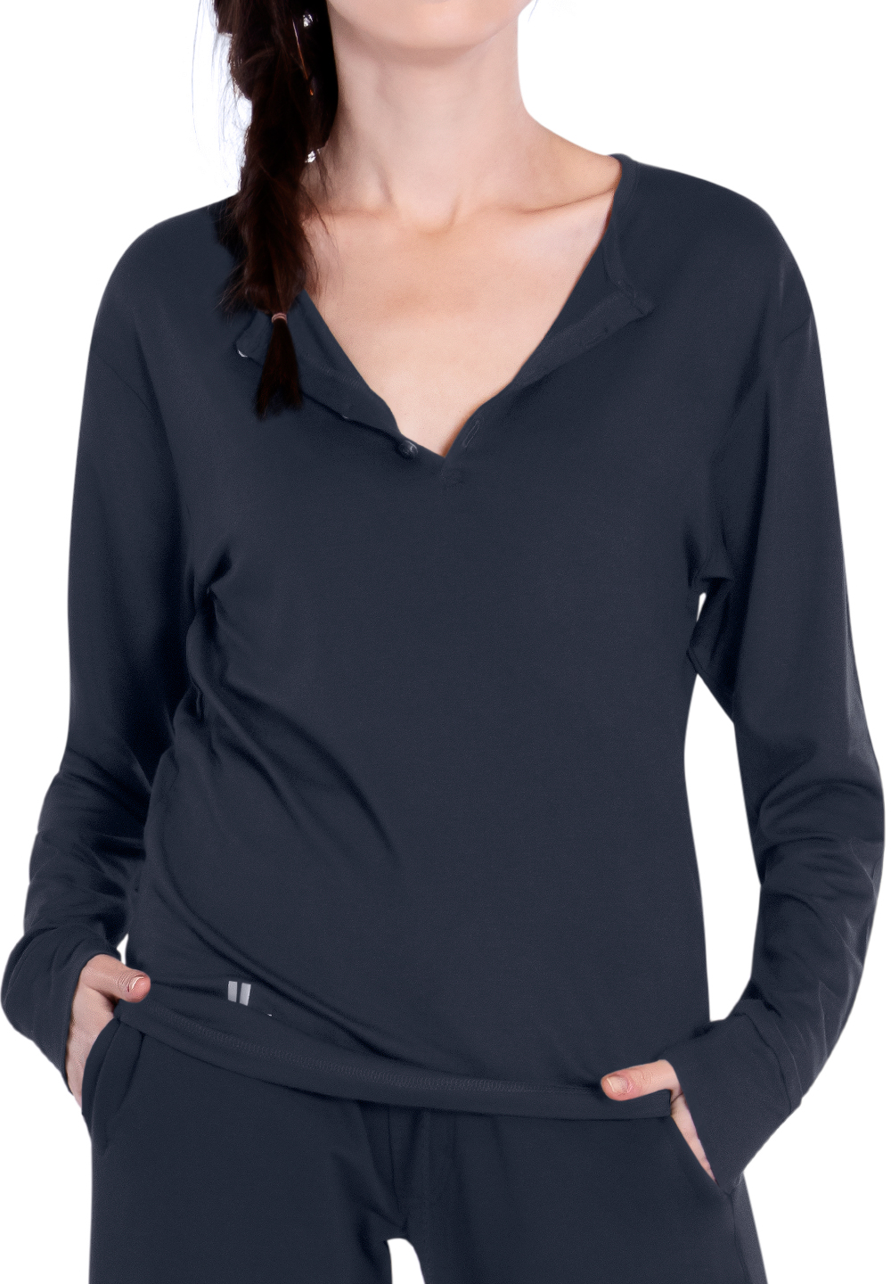 Maly Womens Trendy Latin Dancing Shirt LC122101-Black