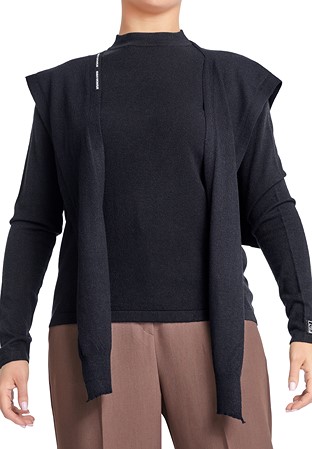 PopconAtelier Ladies Training Shirt w/ Scarf WT029-Black