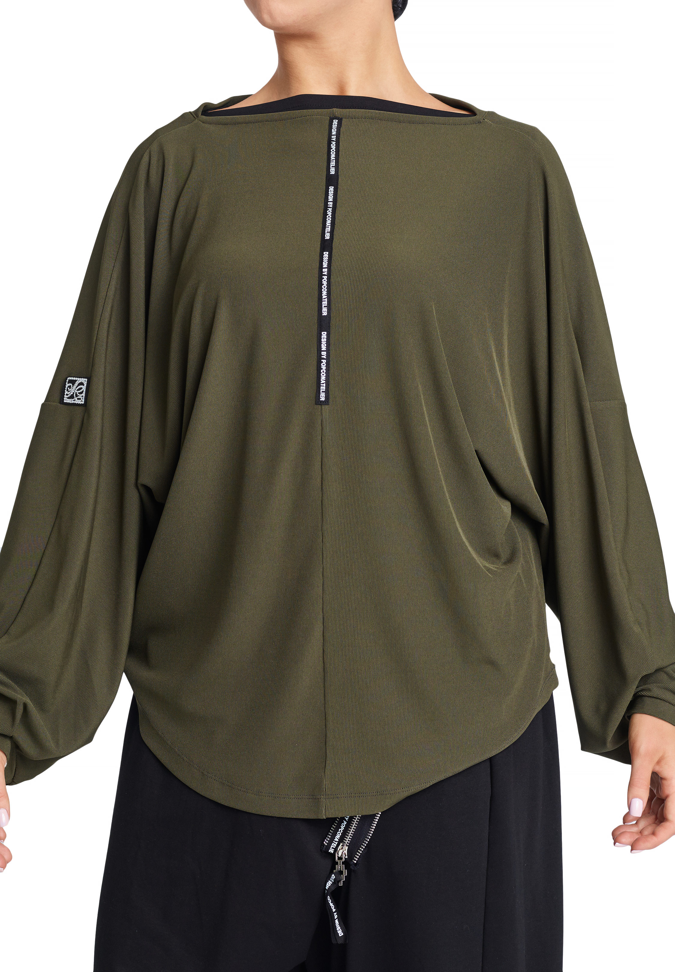 PopconAtelier Loose Practice Top WT030-01 Khaki
