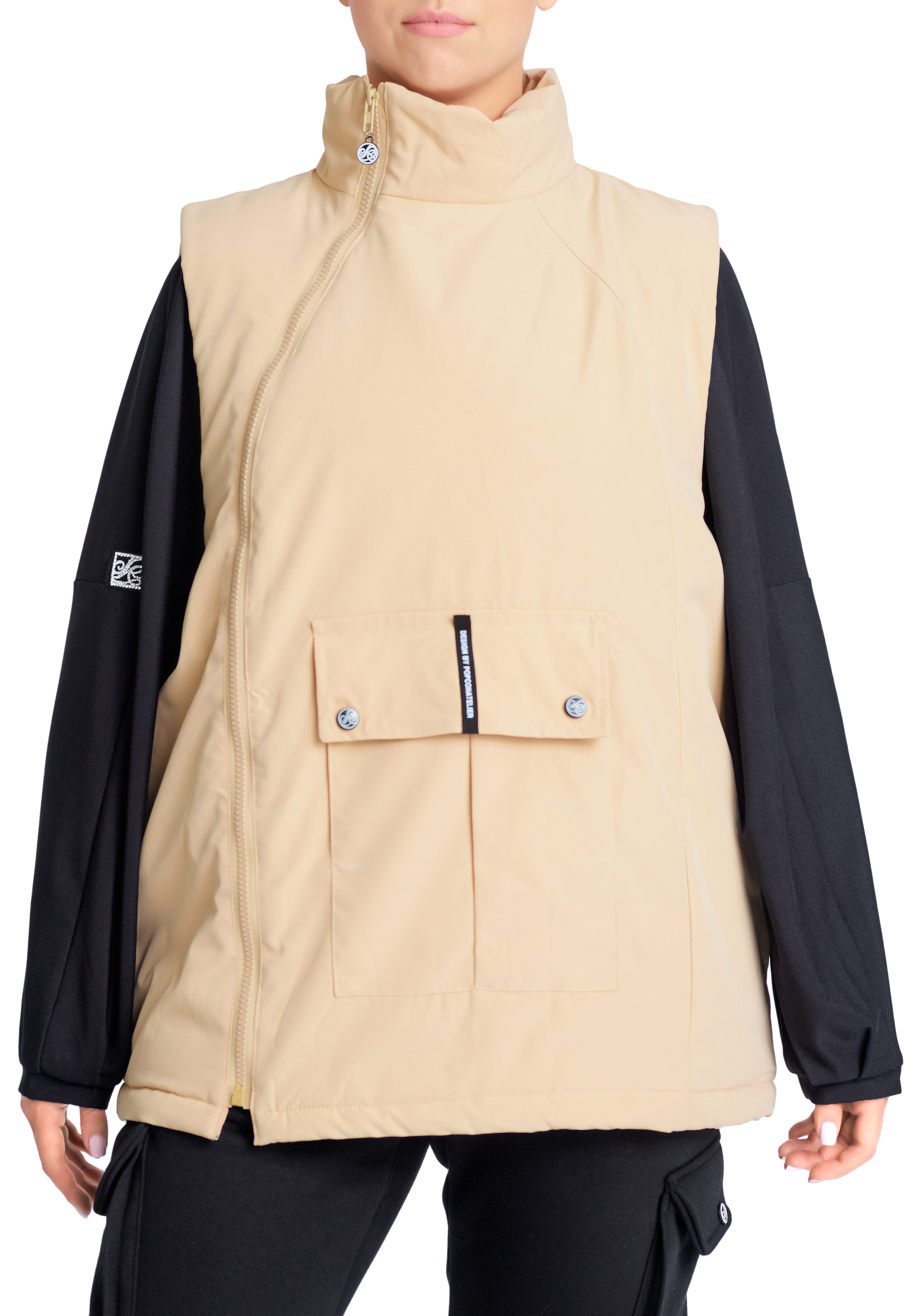 PopconAtelier Sleeveless Warm Coat WT032-01 Beige