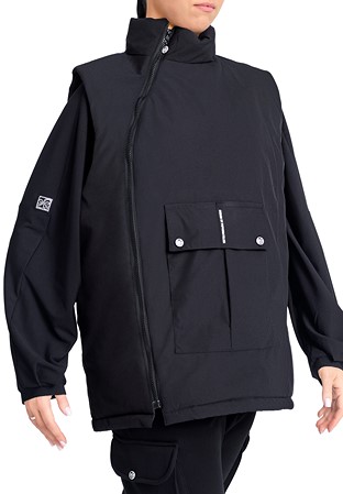 PopconAtelier Sleeveless Warm Coat WT032-Black