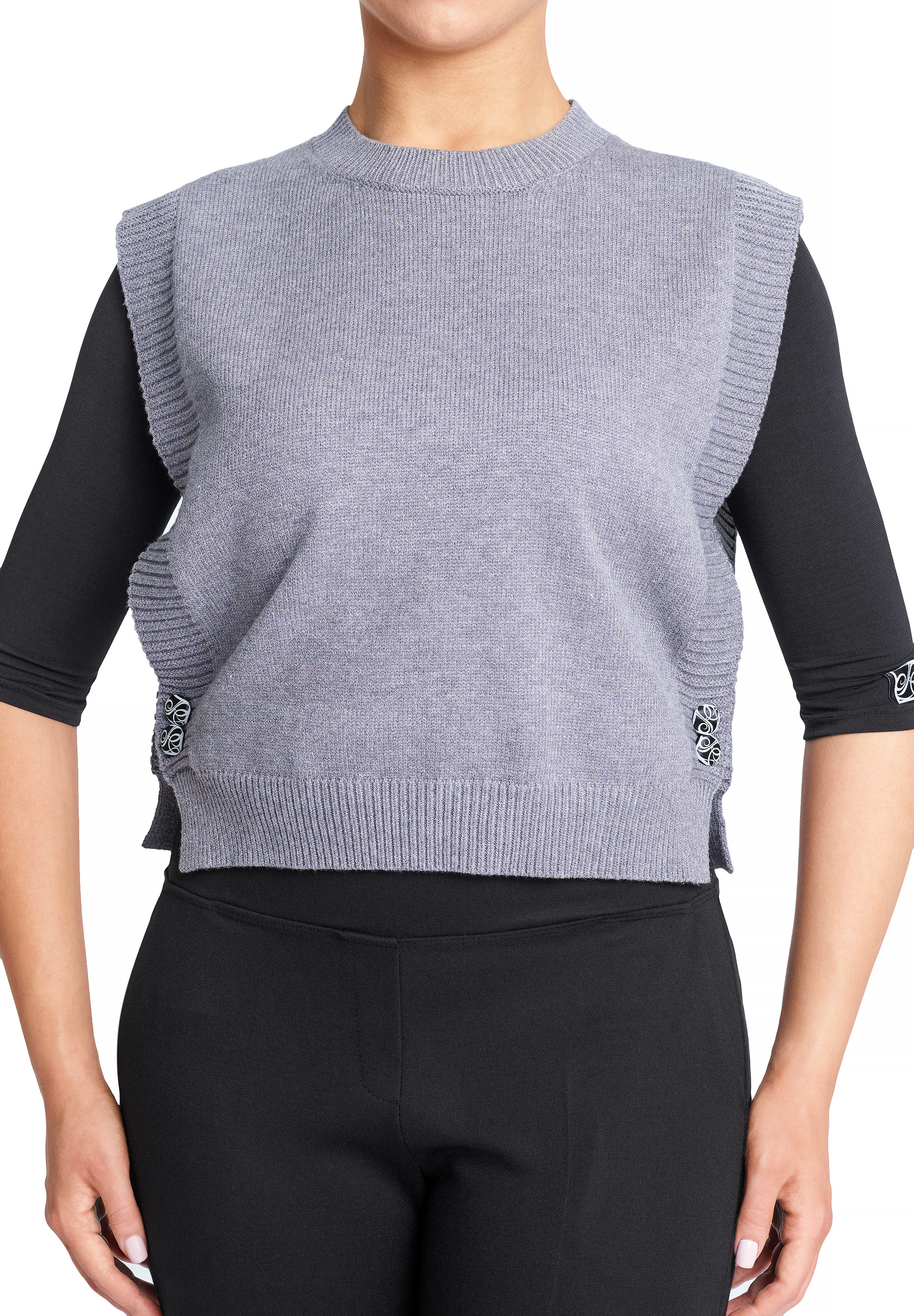 PopconAtelier Training Knit Vest WT031-01 Gray