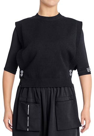 PopconAtelier Training Knit Vest WT031-Black