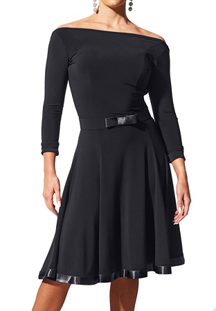 Armando A-Line Deep Back Latin Dress 00209-Black